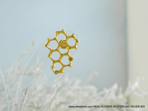 Honeycomb Bee Earrings